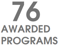 Image showing 76 awarded programs